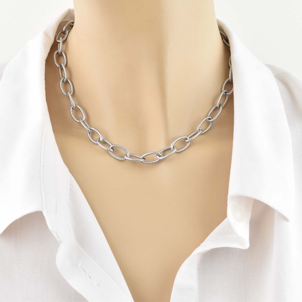 Malibu Chain Silver 9MM Αλυσίδα Λαιμού Από Ανοξείδωτο Ατσάλι 316L